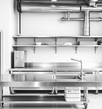 Stainless steel commercial shelving and storage